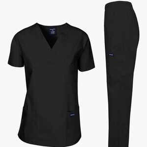 Dagacci Scrubs Women's Black Scrub Pants and Top